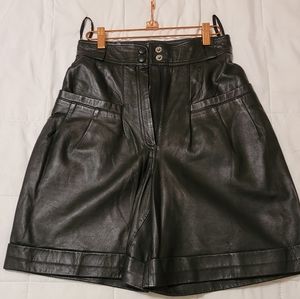 Unique Kezia Vintage Leather Shorts
